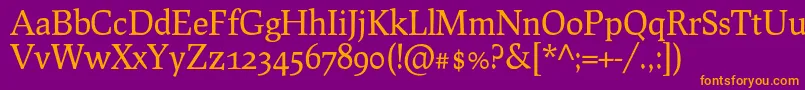 ProcionoRegular Font – Orange Fonts on Purple Background