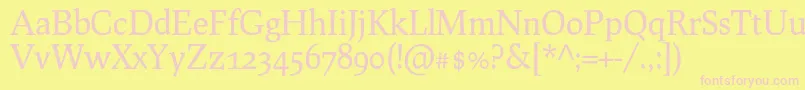 ProcionoRegular Font – Pink Fonts on Yellow Background