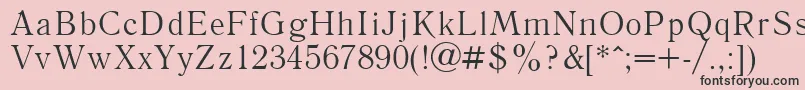 フォントLiteraturnaya – ピンクの背景に黒い文字