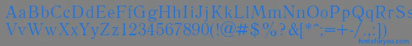 Literaturnaya Font – Blue Fonts on Gray Background