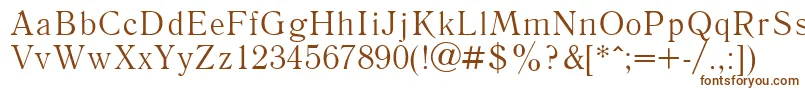 Więcej informacji o czcionce Literaturnaya Czcionka Literaturnaya – brązowe czcionki