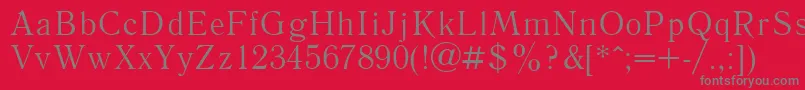 Literaturnaya-Schriftart – Graue Schriften auf rotem Hintergrund