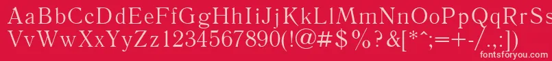 Literaturnaya-Schriftart – Rosa Schriften auf rotem Hintergrund