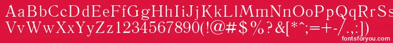 フォントLiteraturnaya – 赤い背景に白い文字