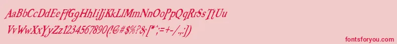 BooterZeroOne Font – Red Fonts on Pink Background