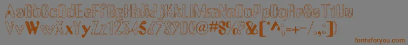 OldMessy Font – Brown Fonts on Gray Background