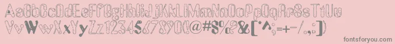 OldMessy Font – Gray Fonts on Pink Background