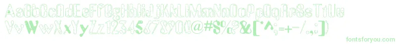 OldMessy Font – Green Fonts on White Background
