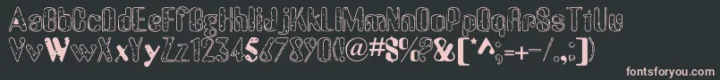 OldMessy Font – Pink Fonts on Black Background