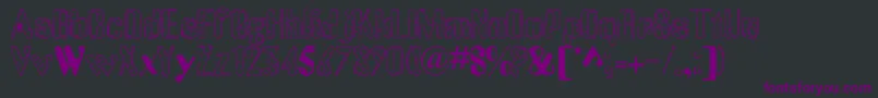 OldMessy-fontti – violetit fontit mustalla taustalla