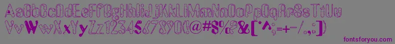 Шрифт OldMessy – фиолетовые шрифты на сером фоне
