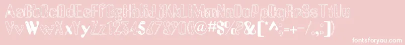 OldMessy Font – White Fonts on Pink Background