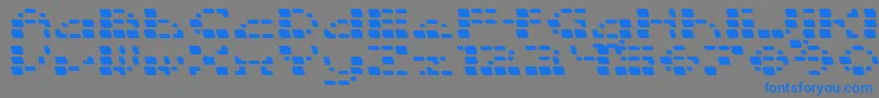 Police SquarrelRounded – polices bleues sur fond gris