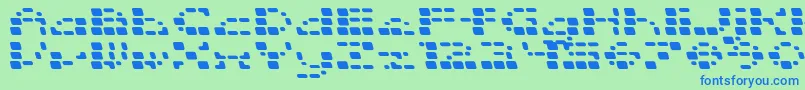 SquarrelRounded Font – Blue Fonts on Green Background