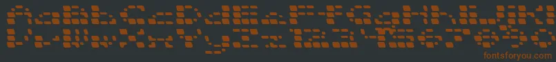 SquarrelRounded Font – Brown Fonts on Black Background