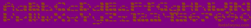 Saiba mais sobre a fonte SquarrelRounded Fonte SquarrelRounded – fontes marrons em um fundo roxo