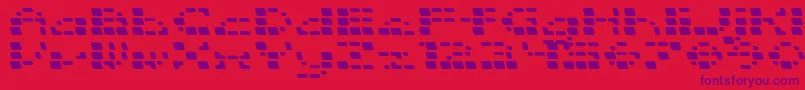 フォントSquarrelRounded – 赤い背景に紫のフォント