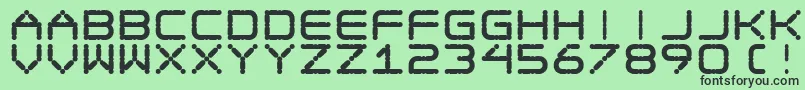 フォントEgotripF – 緑の背景に黒い文字