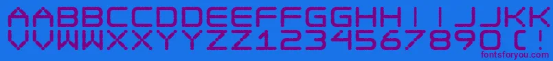 Czcionka EgotripF – fioletowe czcionki na niebieskim tle
