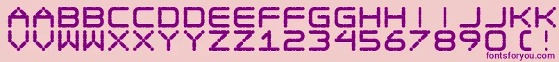 EgotripF-fontti – violetit fontit vaaleanpunaisella taustalla