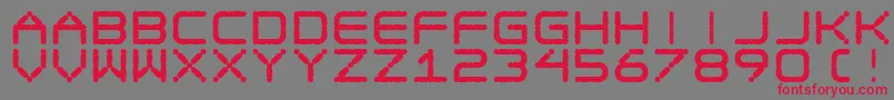 EgotripF Font – Red Fonts on Gray Background