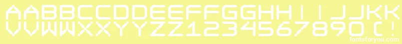 フォントEgotripF – 黄色い背景に白い文字