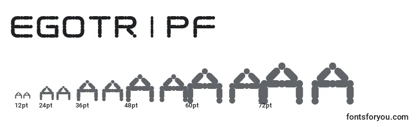 Размеры шрифта EgotripF