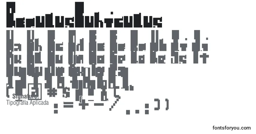 Schriftart RegulusCubiculus – Alphabet, Zahlen, spezielle Symbole
