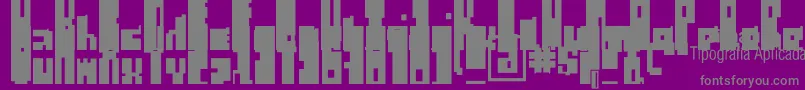 フォントRegulusCubiculus – 紫の背景に灰色の文字
