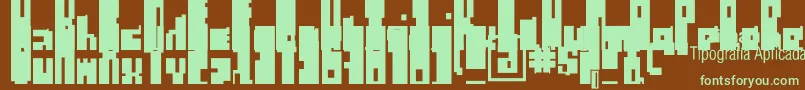 RegulusCubiculus-fontti – vihreät fontit ruskealla taustalla