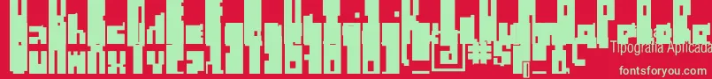 RegulusCubiculus Font – Green Fonts on Red Background