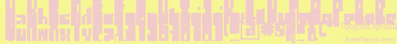 RegulusCubiculus-fontti – vaaleanpunaiset fontit keltaisella taustalla