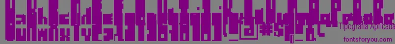 フォントRegulusCubiculus – 紫色のフォント、灰色の背景