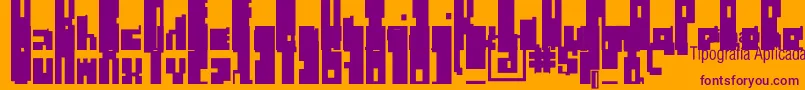 Шрифт RegulusCubiculus – фиолетовые шрифты на оранжевом фоне