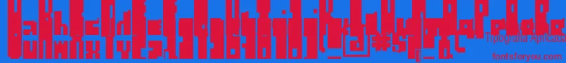 RegulusCubiculus Font – Red Fonts on Blue Background