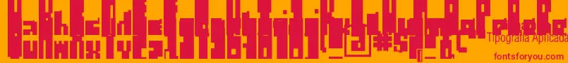 RegulusCubiculus Font – Red Fonts on Orange Background