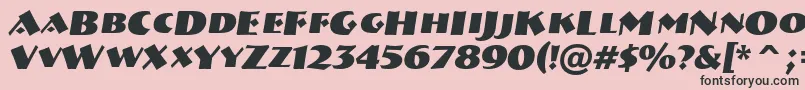 Breme14 Font – Black Fonts on Pink Background