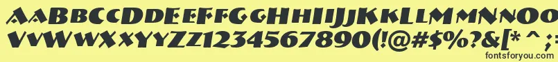 Breme14 Font – Black Fonts on Yellow Background