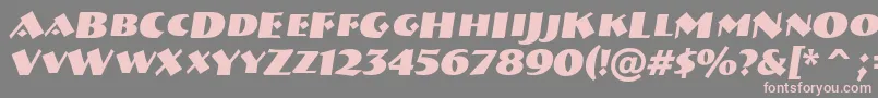 フォントBreme14 – 灰色の背景にピンクのフォント