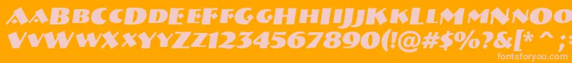 Breme14 Font – Pink Fonts on Orange Background