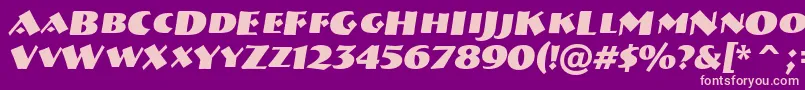 Breme14 Font – Pink Fonts on Purple Background