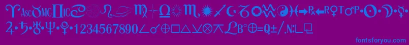 AshantaRegular Font – Blue Fonts on Purple Background