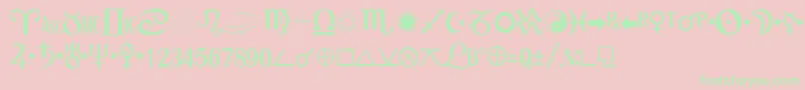 AshantaRegular Font – Green Fonts on Pink Background