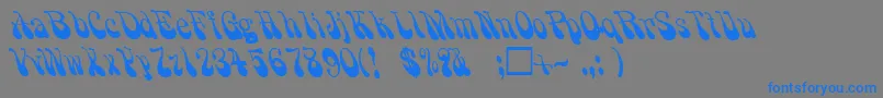 PsychadelicRegular Font – Blue Fonts on Gray Background