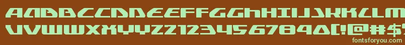 Globaldynamicsexpand Font – Green Fonts on Brown Background