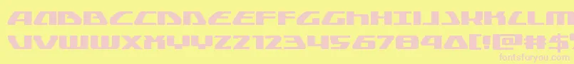 Globaldynamicsexpand Font – Pink Fonts on Yellow Background