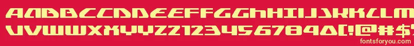 Globaldynamicsexpand Font – Yellow Fonts on Red Background