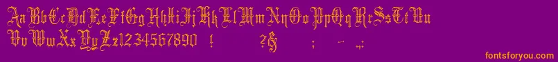 Подробнее о шрифте Minster5 Шрифт Minster5 – оранжевые шрифты на фиолетовом фоне