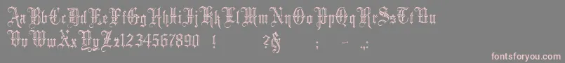 Minster5 Font – Pink Fonts on Gray Background