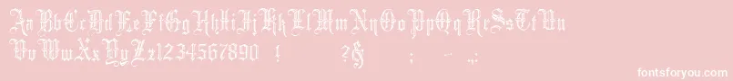 Minster5 Font – White Fonts on Pink Background